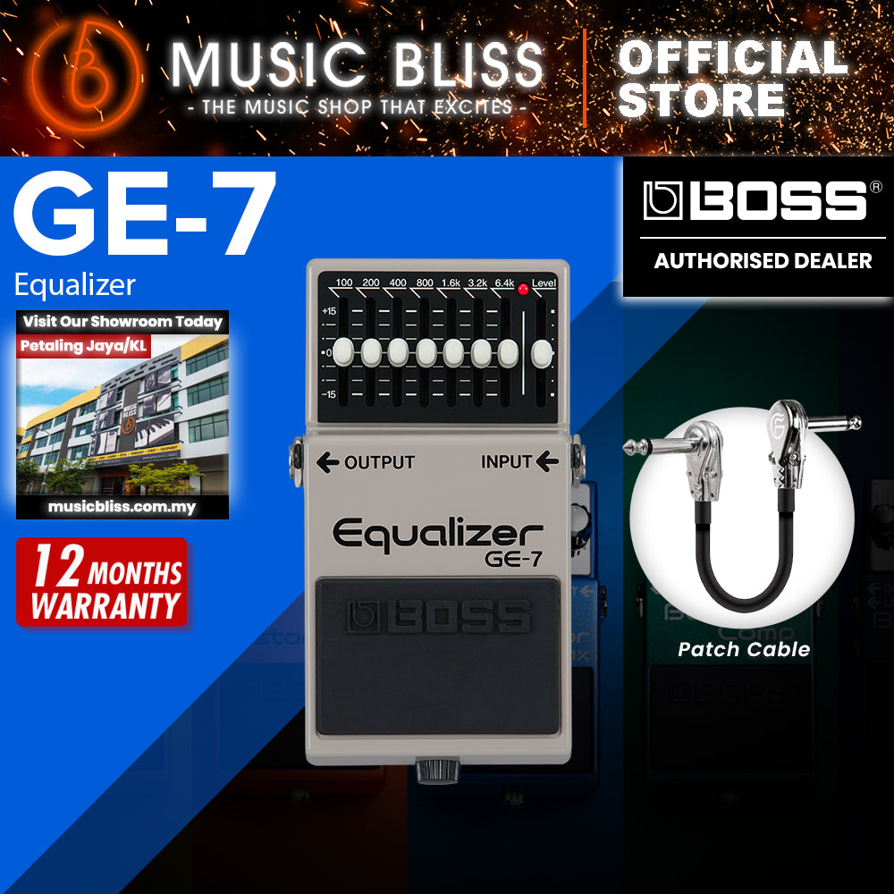 Boss GE-7 Graphic Equalizer Guitar Pedal | Music Bliss Malaysia