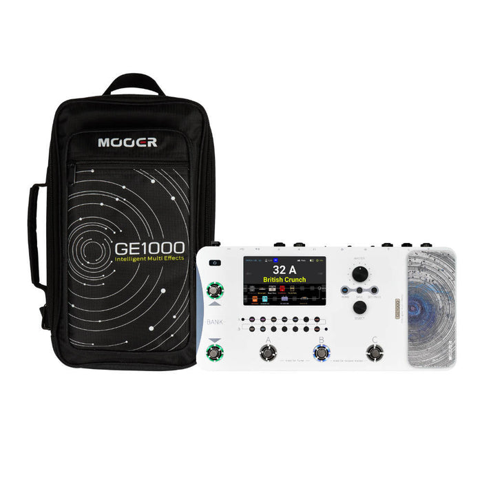 Mooer GE1000 Guitar Amp Modelling and Multi Effects Pedal with Touch Screen - White