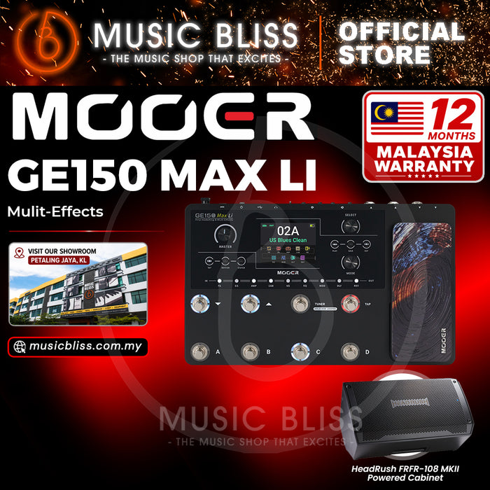 Mooer GE150 Max Li Multi Effect Processor with Lithium Battery