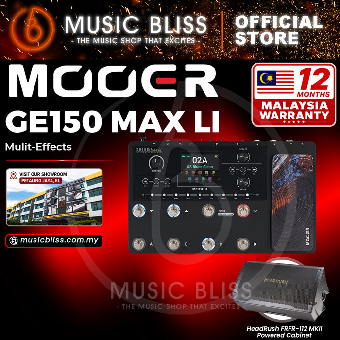 Mooer GE150 Max Li Multi Effect Processor with Lithium Battery