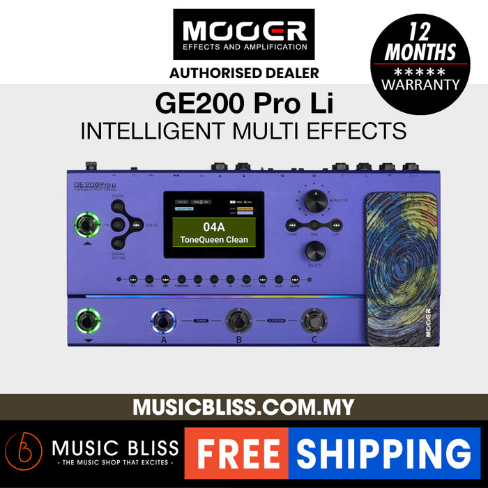 Mooer GE200 Pro Li Intelligent Multi Effects | Music Bliss Malaysia
