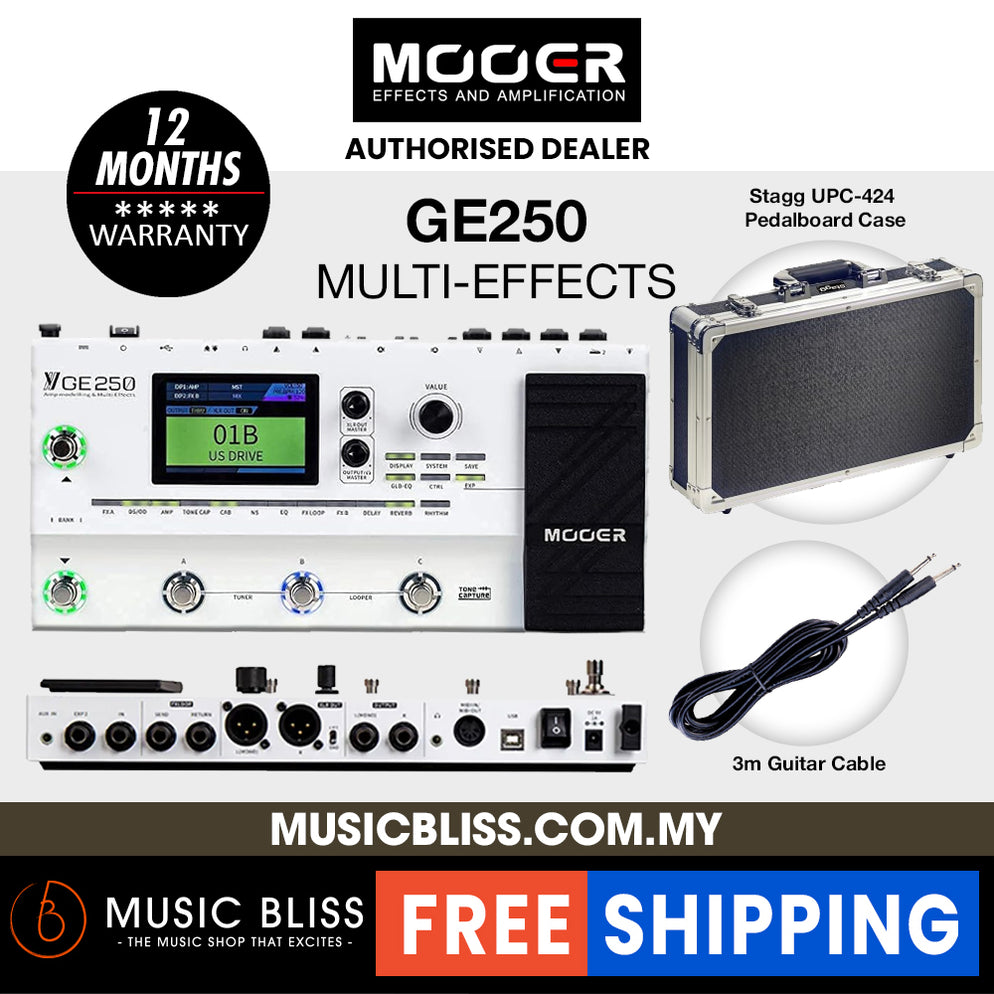 Mooer GE250 Guitar Amp Modelling and Multi Effects Pedal (GE-250 ...