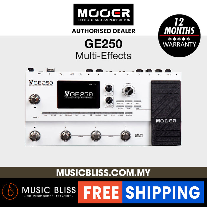 Mooer GE250 Guitar Amp Modelling and Multi Effects Pedal (GE-250 ...