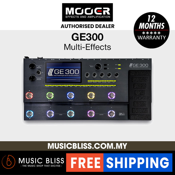 Mooer GE300 Amp Modelling Processor Synth Pedal Guitar Multi Effects ...