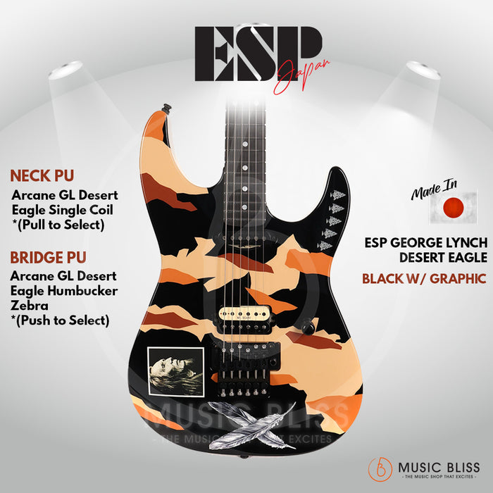 ESP Original GEORGE LYNCH DESERT EAGLE - Black w/ Graphic