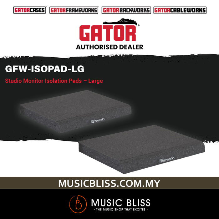 Gator Frameworks Studio Monitor Isolation Pads – Large