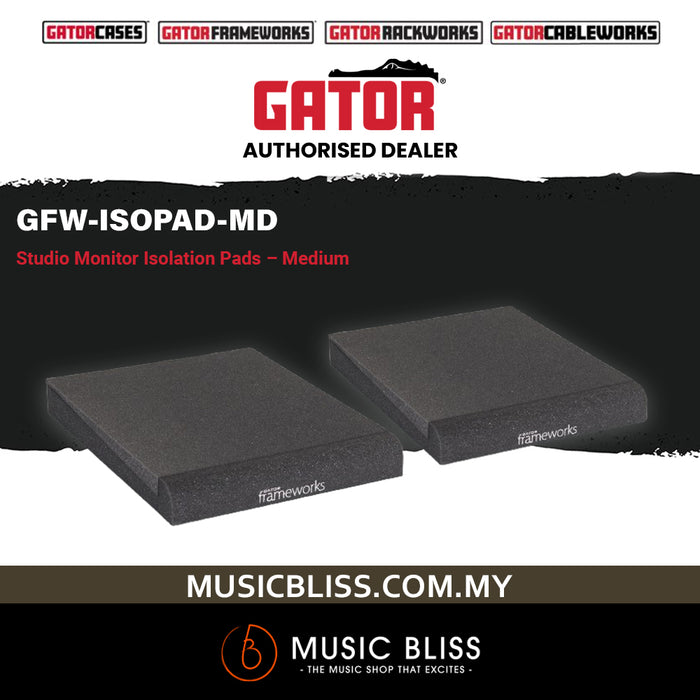 Gator Frameworks Studio Monitor Isolation Pads – Medium