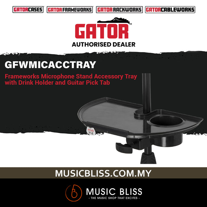 Gator Frameworks GFW-MICACCTRAY Microphone Stand Accessory Tray