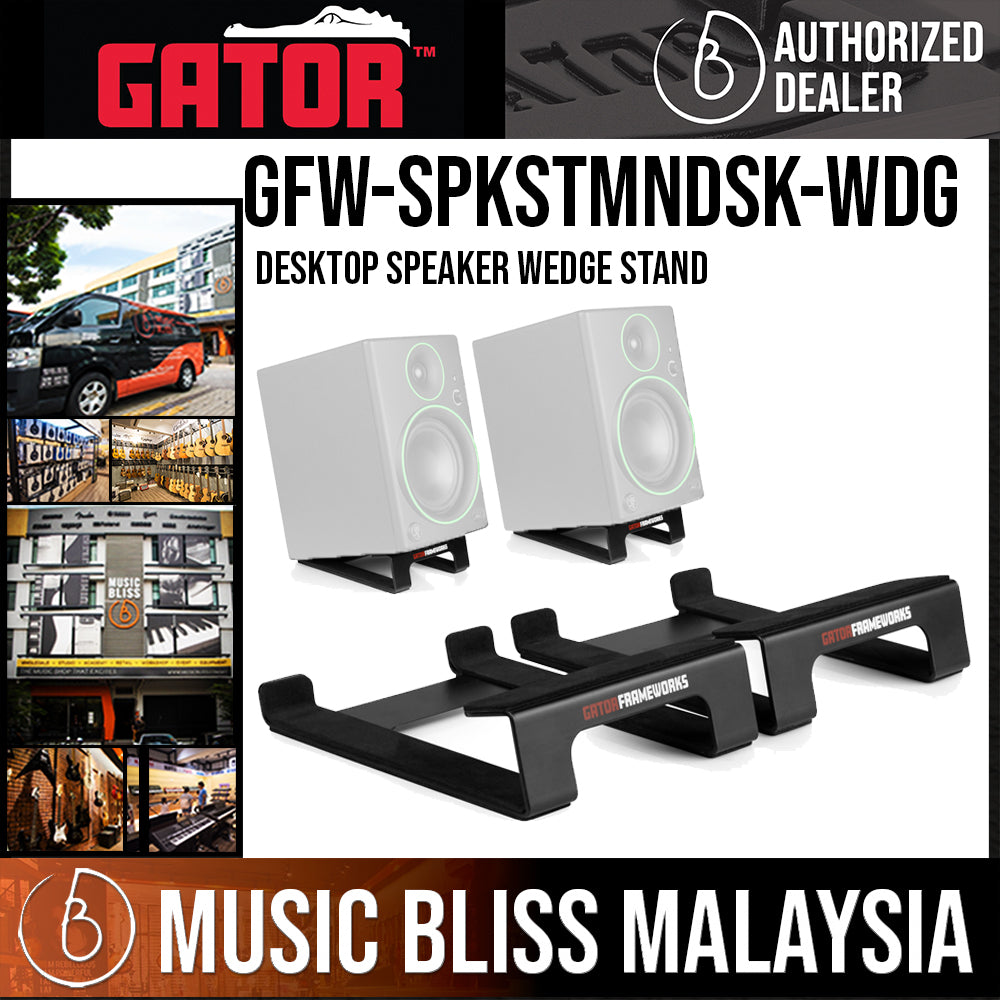 Gator GFW-SPKSTMNDSK-WDG Desktop Speaker Wedge Stand [Packed in Pair ...
