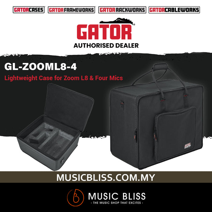 Gator GL-ZOOML8-4 Lightweight Case for Zoom L8 &amp; Four Mics