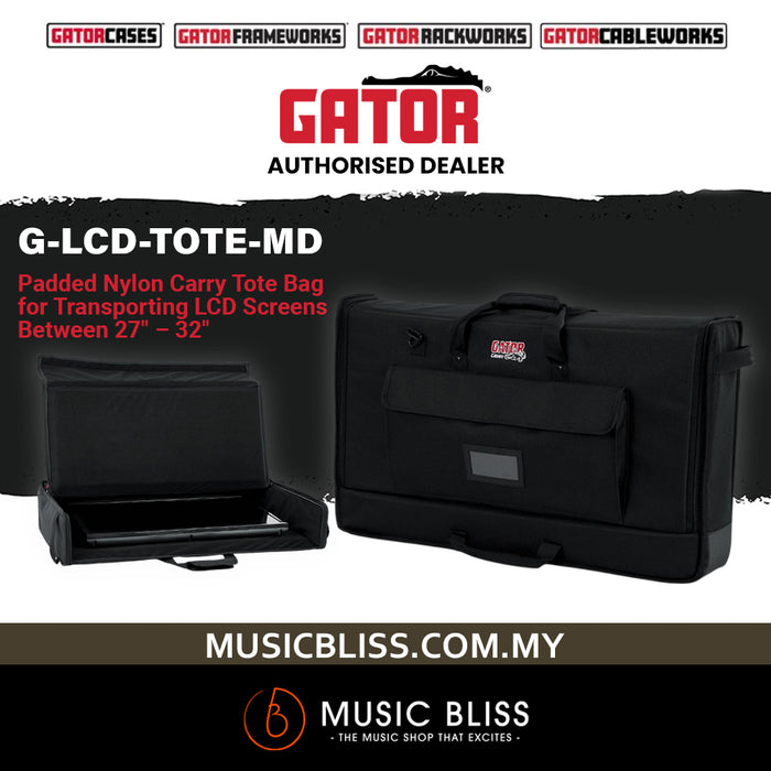 Gator G-LCD-TOTE-MD Padded Transport Bag for 27" - 32" LCD Screens
