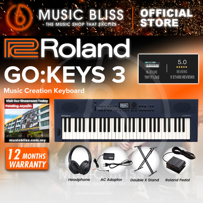 Roland GO:KEYS 3 Keyboard - Midnight Blue