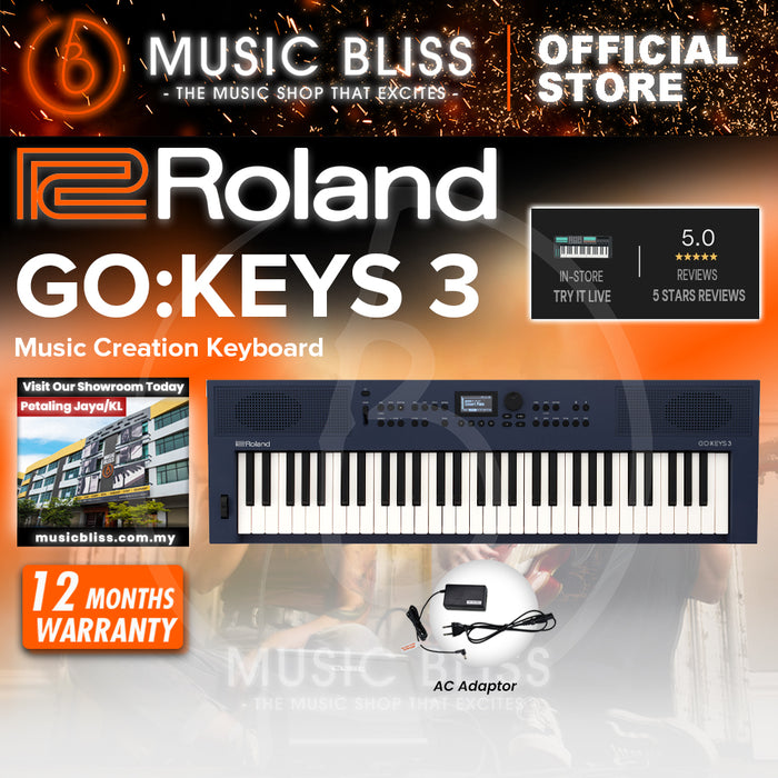 Roland GO:KEYS 3 Keyboard - Midnight Blue