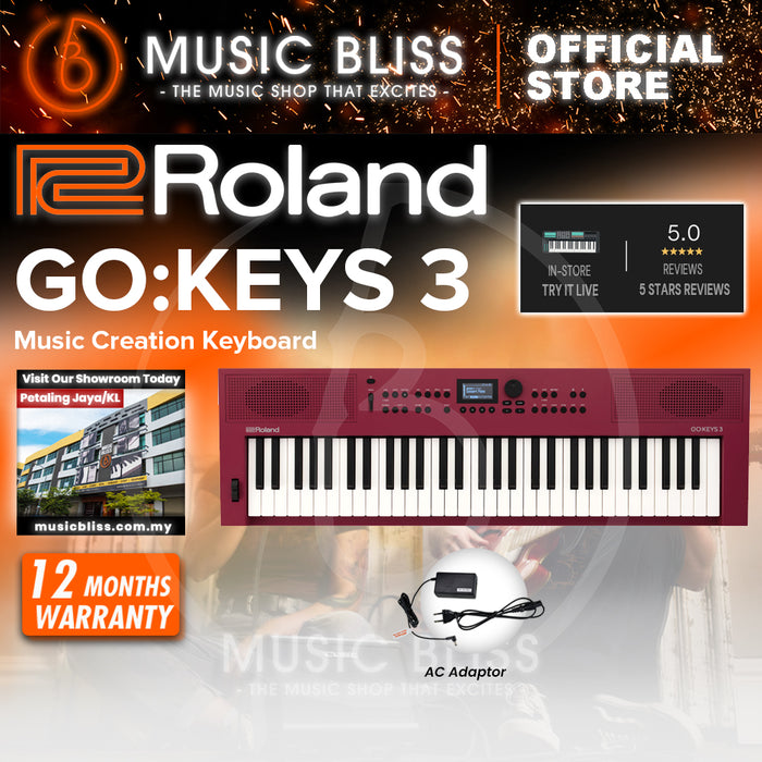 Roland GO:KEYS 3 Keyboard - Red