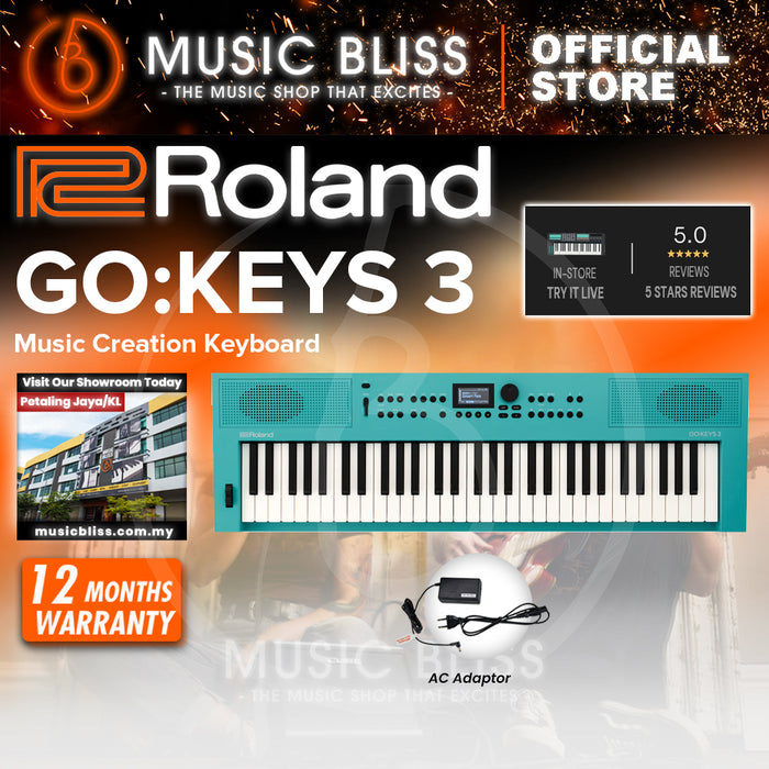 Roland GO:KEYS 3 Keyboard - Turquoise