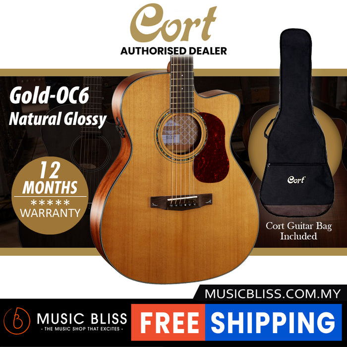 Cort Gold-OC6 Acoustic Guitar with Bag - Natural