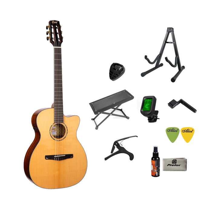 Cort Gold-OC8 Nylon Classical Guitar with Bag - Natural
