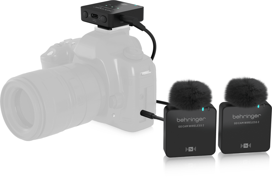 Behringer GO CAM WIRELESS 2 Digital Wireless Clip-On Microphone System for Content Creators