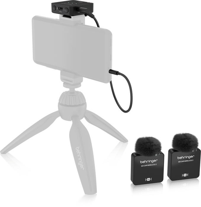 Behringer GO CAM WIRELESS 2 Digital Wireless Clip-On Microphone System for Content Creators