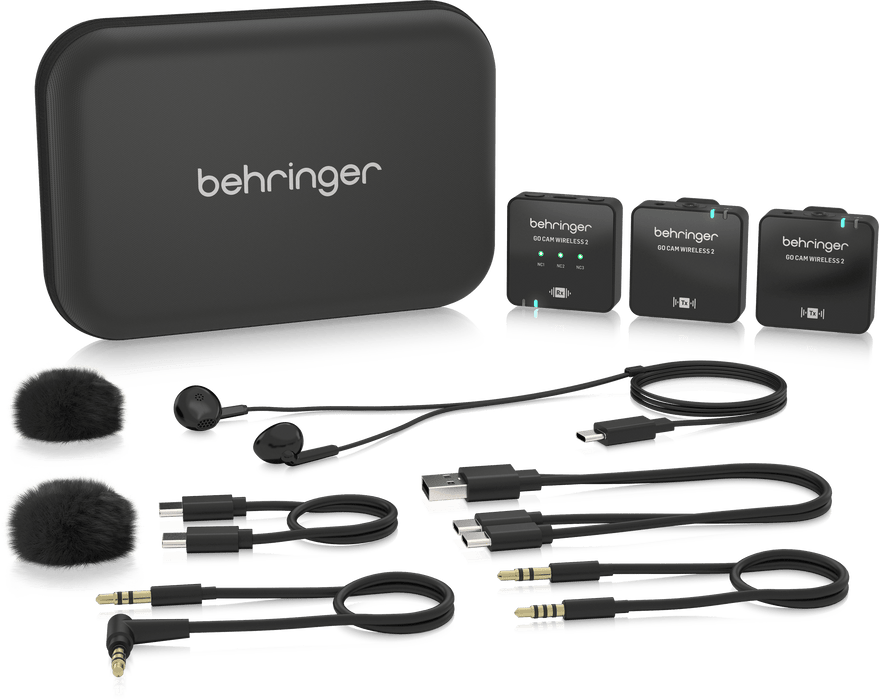Behringer GO CAM WIRELESS 2 Digital Wireless Clip-On Microphone System for Content Creators