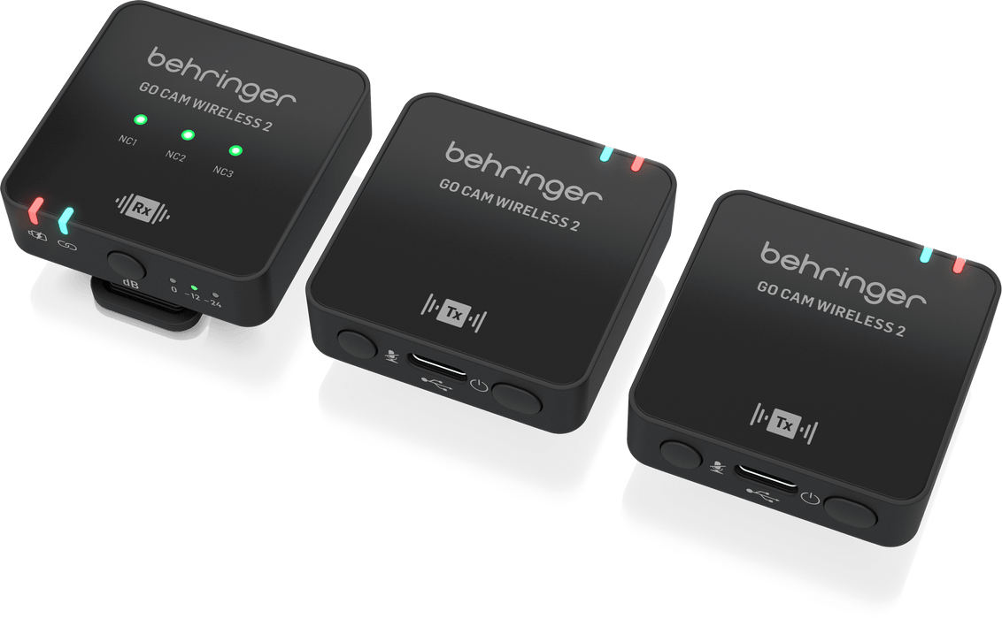 Behringer GO CAM WIRELESS 2 Digital Wireless Clip-On Microphone System for Content Creators