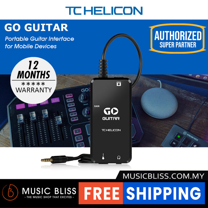 TC-Helicon GO GUITAR Portable Guitar Interface for Mobile Devices - Music Bliss Malaysia