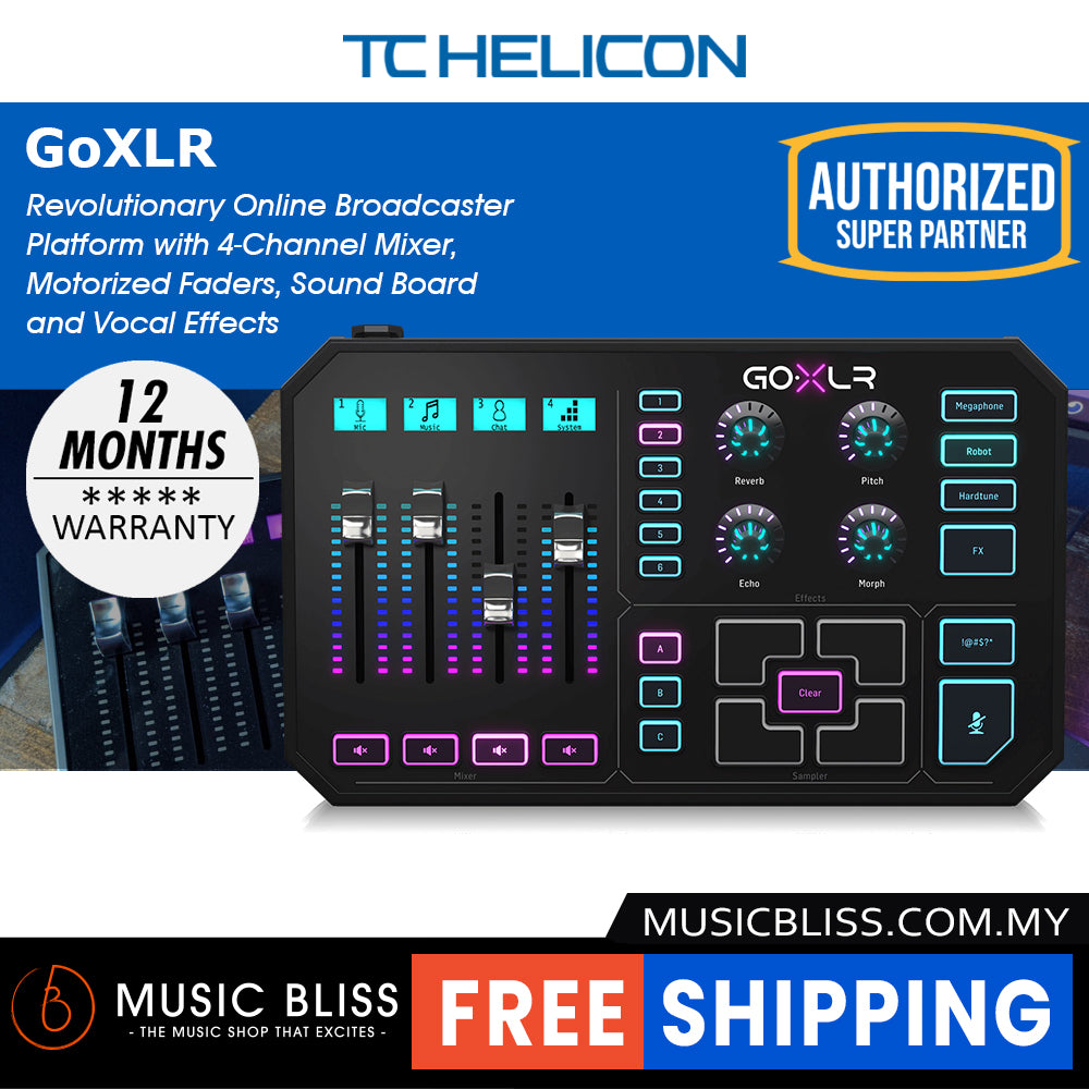 TC-Helicon Go XLR Mixer, Sampler, & Voice FX for Streamers, Best for ...