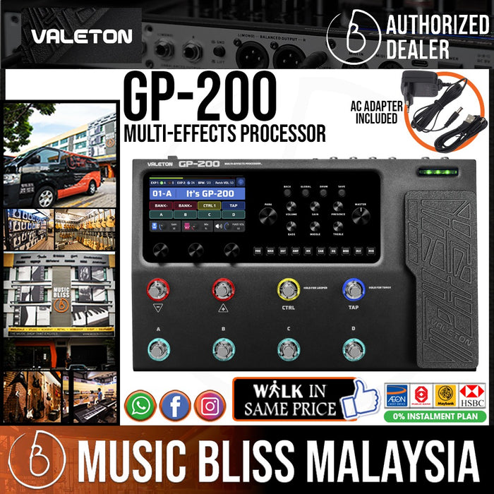 Valeton GP-200 Multi-Effects Processor - Music Bliss Malaysia