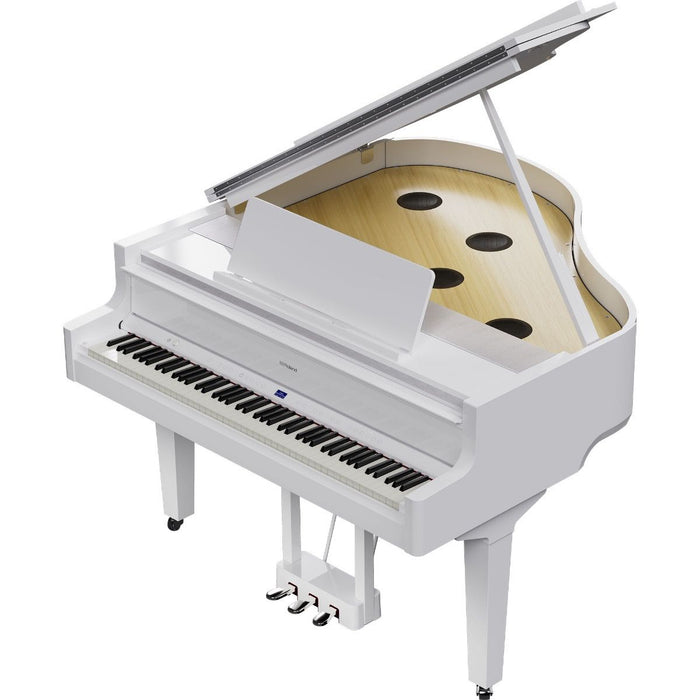 Roland GP-9M Digital Grand Piano with Bench - Polished White - Music Bliss Malaysia