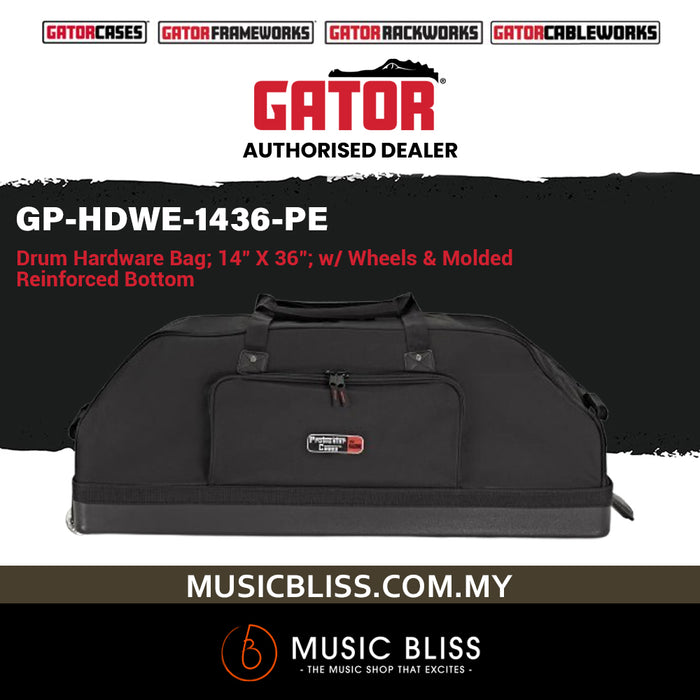 Gator GP-HDWE-1436-PE Drum Hardware Bag with Wheels - 14" x 36"