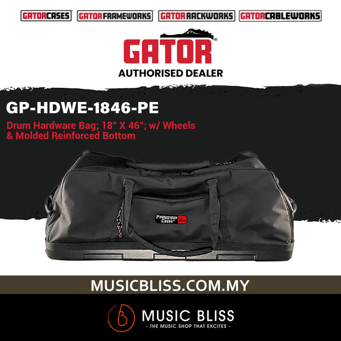 Gator GP-HDWE-1846-PE Drum Hardware Bag with Wheels - 18" x 46"