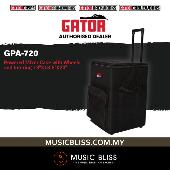 Gator GPA-720 Powered Mixer Case with Wheels and Tow Handle
