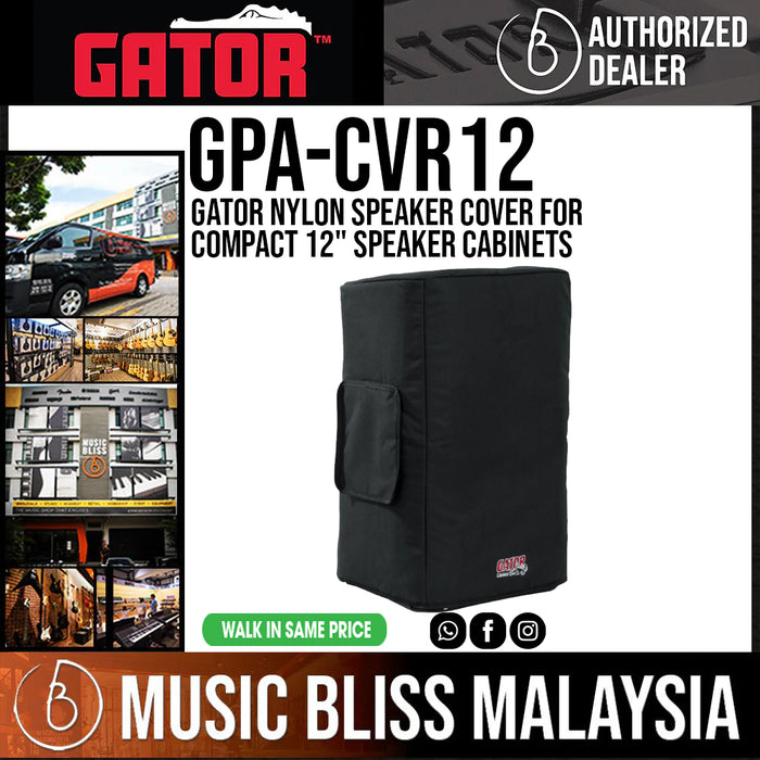 Gator GPA-CVR12 Nylon Speaker Cover for Compact 12" Speaker Cabinets - Music Bliss Malaysia