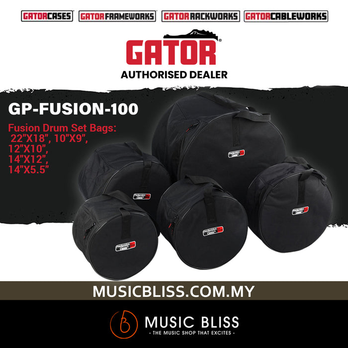 Gator GP-FUSION-100 5-Piece Padded Drum Bag Set