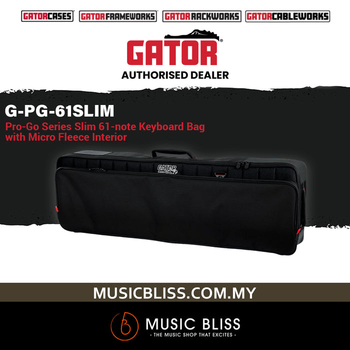 Gator G-PG-61 Slim Pro-Go Ultimate Gig Bag for Slim 61-key Keyboards