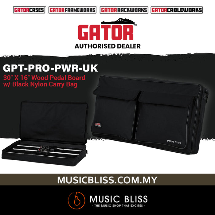 Gator GPT-PRO-PWR-UK 16x30 Pedal Board with Carry Bag