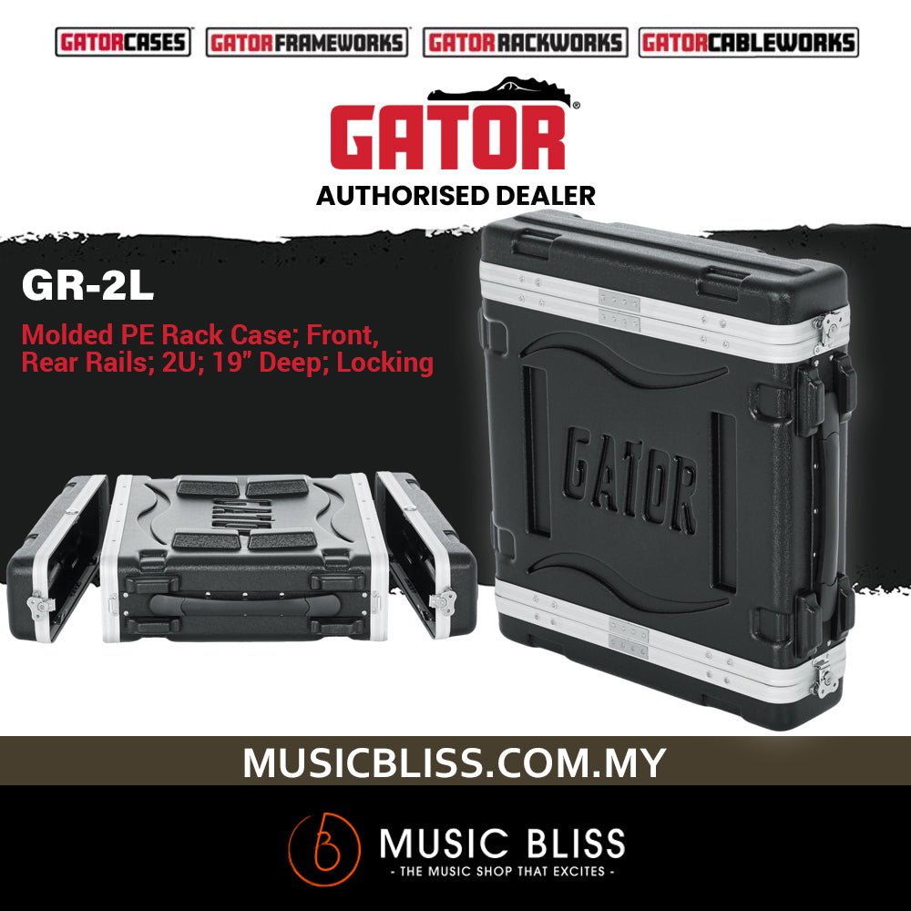 Gator GR-2L 2U Deluxe Rack Case - 2 Rack Spaces | Music Bliss Malaysia