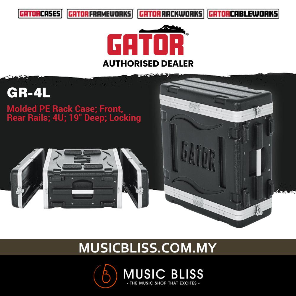 Gator GR-4L 4U Deluxe Rack Case - 4 Rack Spaces | Music Bliss Malaysia