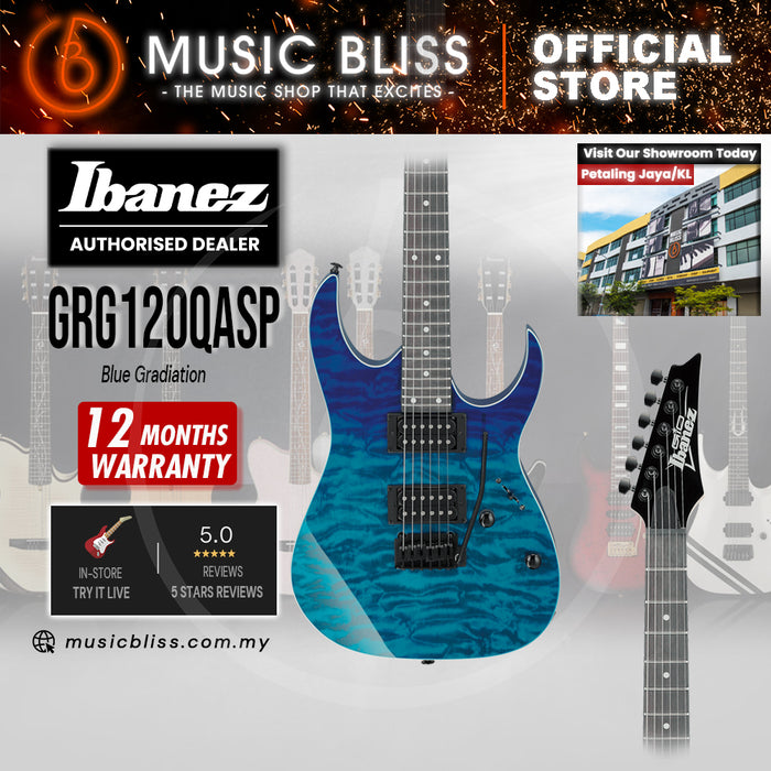 Ibanez GIO GRG120QASP Electric Guitar - Blue Gradiation