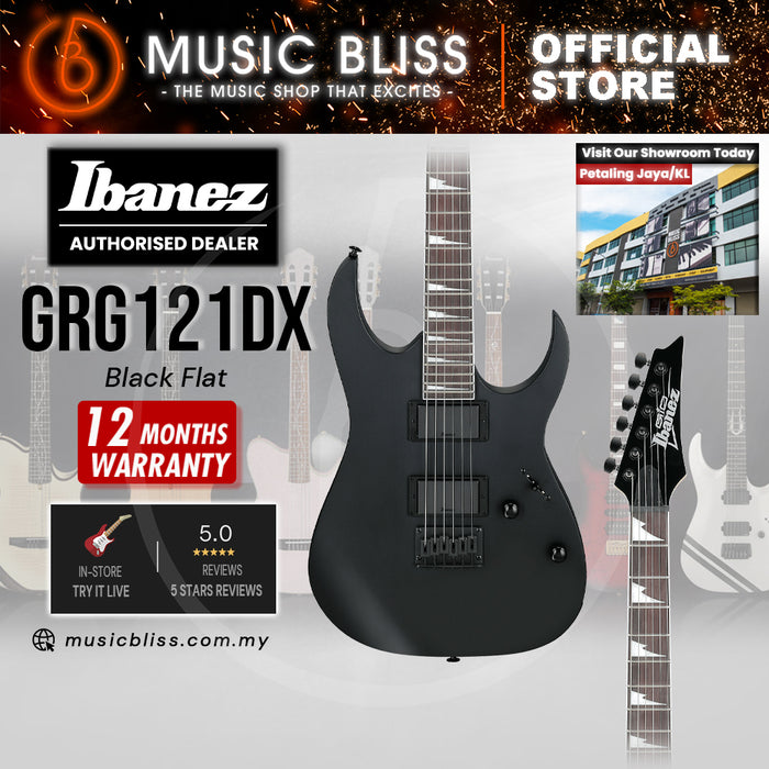 Ibanez Gio GRG121DX Electric Guitar - Black Flat