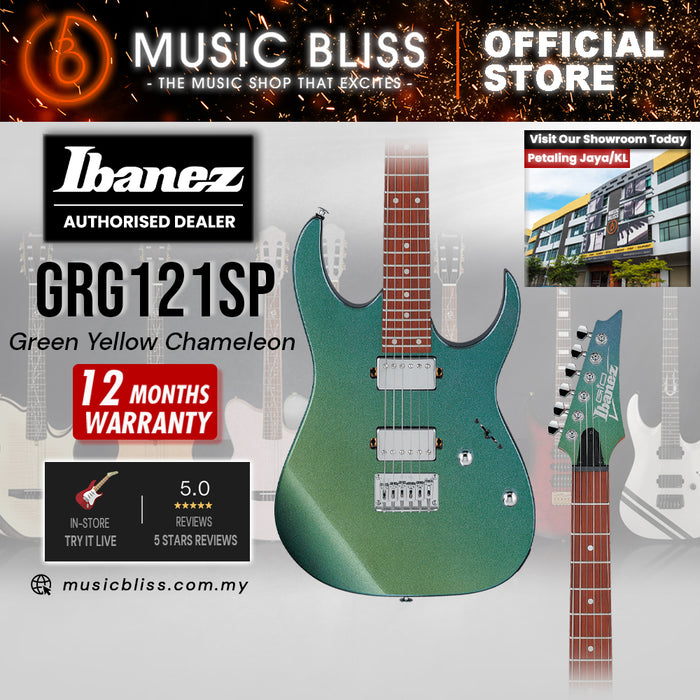 Ibanez GIO GRG121SP Electric Guitar - Green Yellow Chameleon