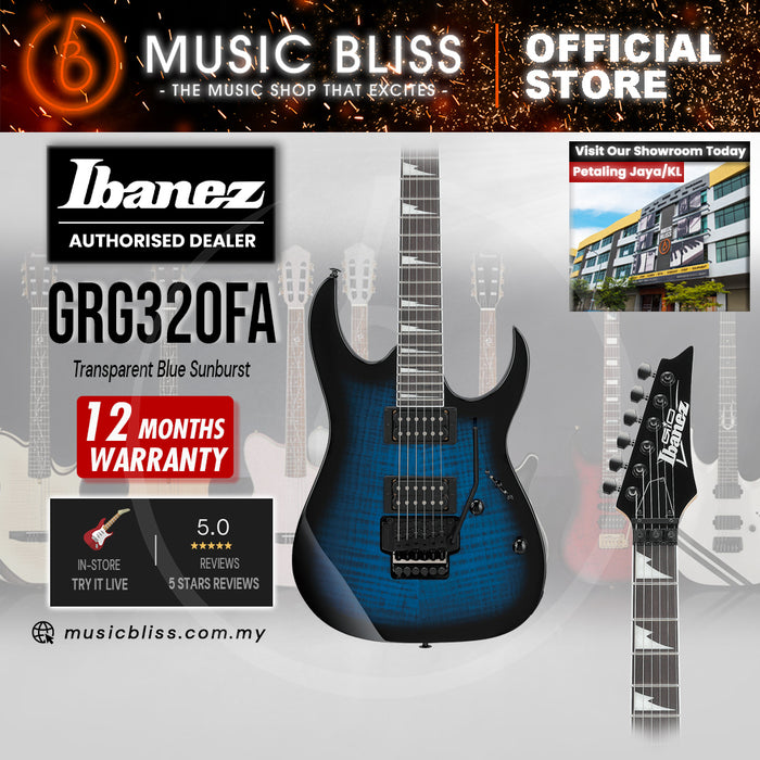 Ibanez Gio GRG320FA Electric Guitar - Transparent Blue Sunburst