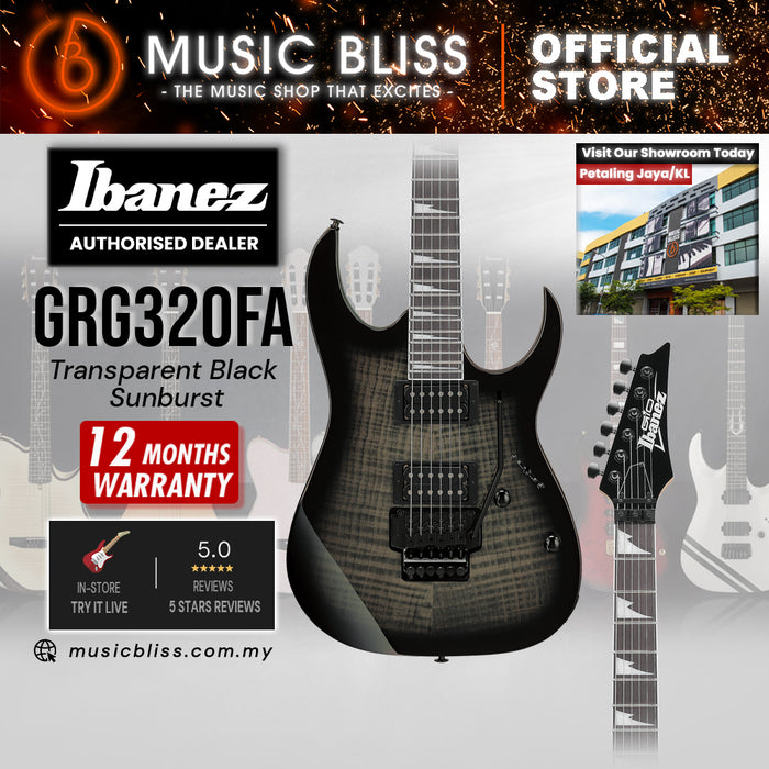 Ibanez Gio GRG320FA Electric Guitar - Transparent Black Sunburst