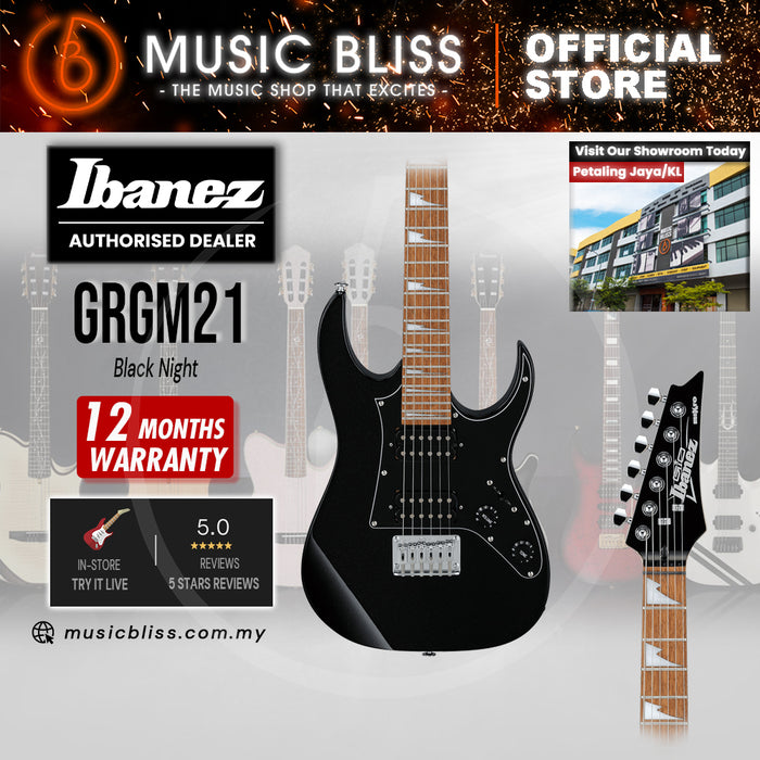 Ibanez miKro GRGM21 Best Electric Guitar for Kids - Black Night