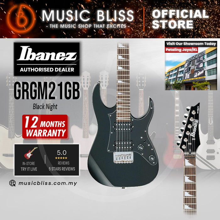Ibanez GRGM21GB miKro Electric Guitar - Black Night
