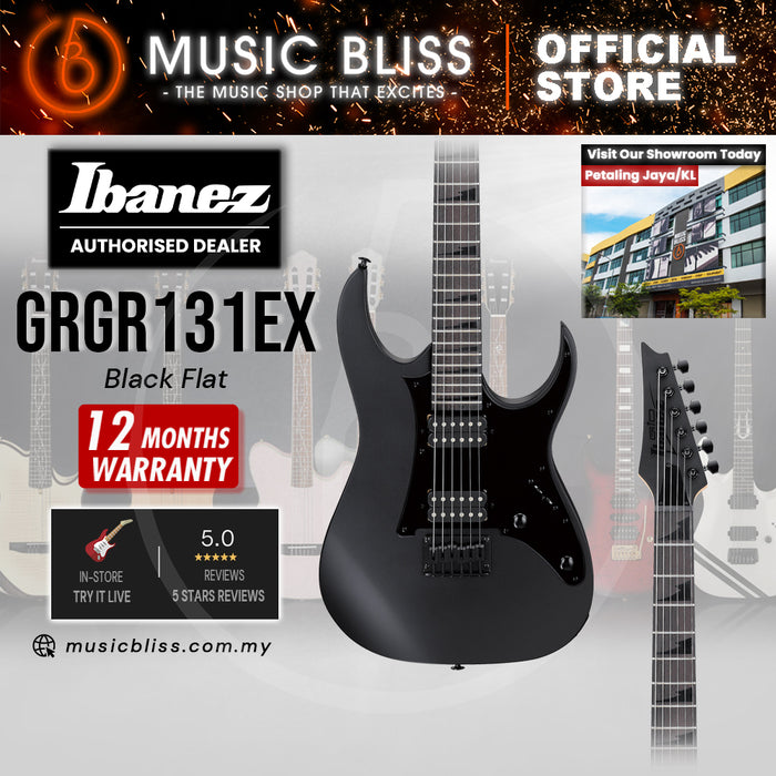 Ibanez Gio GRGR131EX Electric Guitar - Black Flat