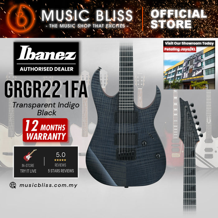 Ibanez Gio GRGR221FA GIO Electric Guitar - Transparent Indigo Black