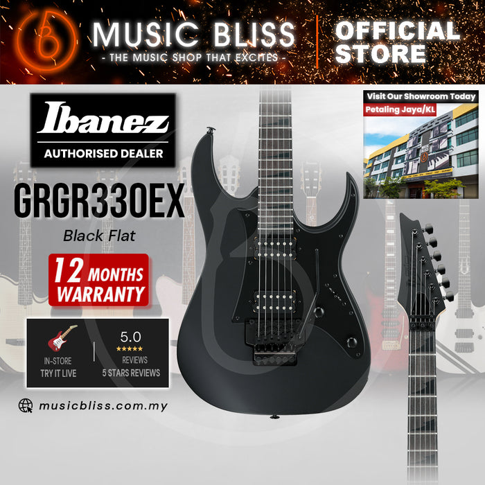 Ibanez Gio GRGR330EX Electric Guitar - Black Flat