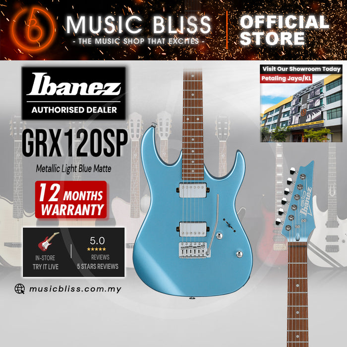 Ibanez GRX120SP Electric Guitar - Metallic Light Blue Matte