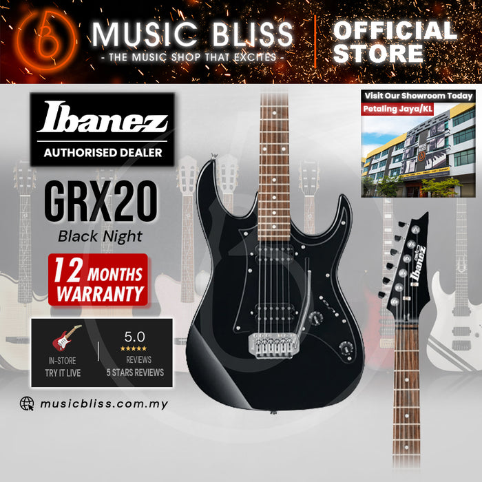 Ibanez GIO GRX20 Electric Guitar - Black Night